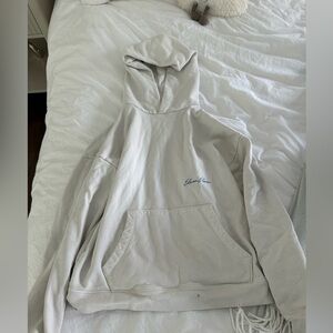 Eleven eleven Embroidered Light Beige Hoodie